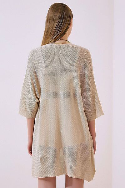 ALCHON V-Neck Short Quarter Bat Wide Sleeve Comfortable Fit Seasonal Knitwear Cardigan
