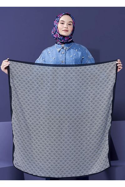Modakaşmir Black and White Series Scarf
