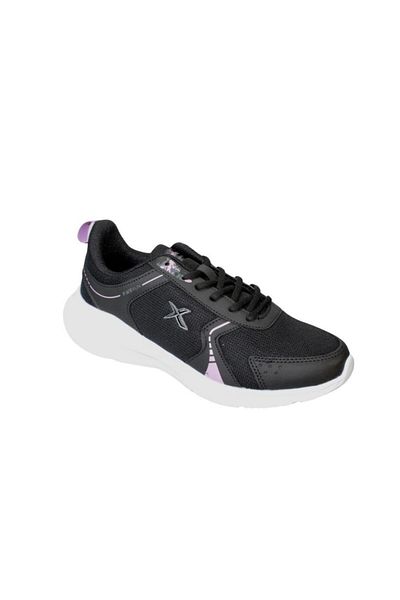 Kinetix KINETIX Women's Black and White Mesh Lace-Up Comfortable Sole Running Shoes