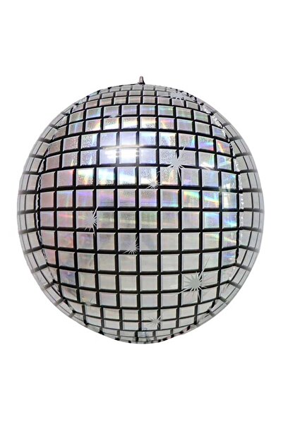 Partimarka بالون رقائق كرة ديسكو فضي ثلاثي الأبعاد