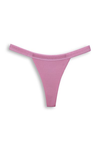HNX Interlock Laser Cut Honeycomb Rubber Ghost Women's Thong Panties
