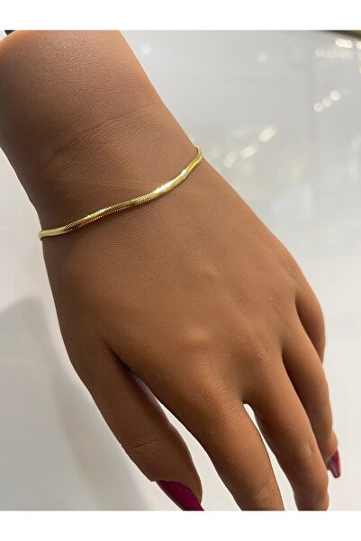 Üresinler Kuyumculuk 14 Ayar Altın Italyan Ezme Balık Sırtı Bileklik