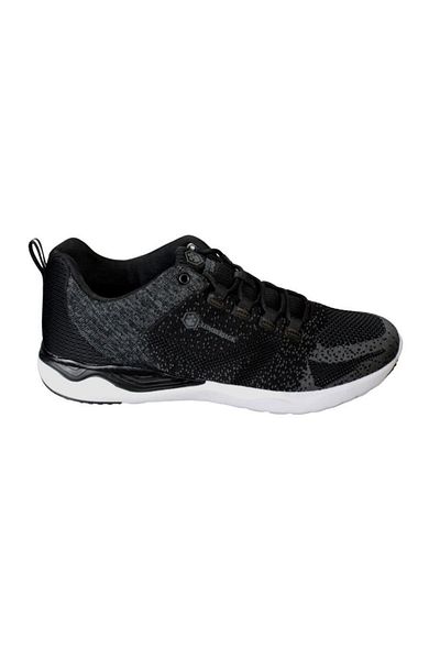 lumberjack Men's Black Double Knit Large Size 46 47 Memory Sole Sneaker Sports Shoes