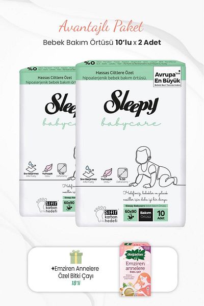 Sleepy 10-Piece Babycare Baby Care Cover x 2 Pieces and Special Herbal Tea for Nursing Mothers