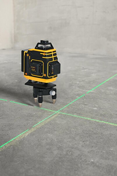 Millian Tripod Hediyeli Uzaktan Kumandalı 16 Köşeli 360 Derece Çizgi Hizalama Lazer Makinesi Seviye Cihazı