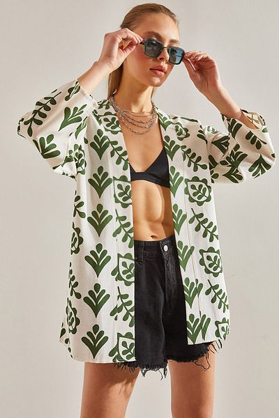Bianco Lucci Gemusterter Kimono für Damen