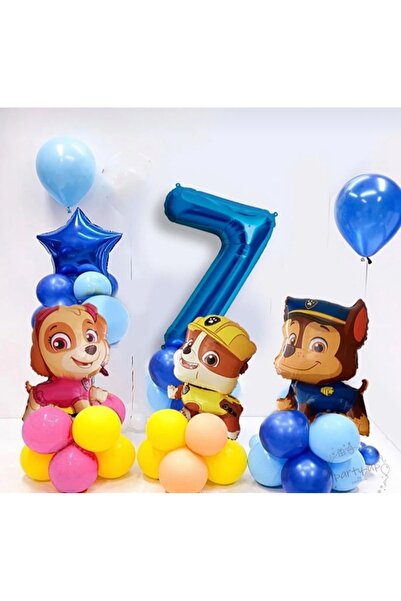 MFM مجموعة بالونات فويل باترول من 7 سنوات 100 سم