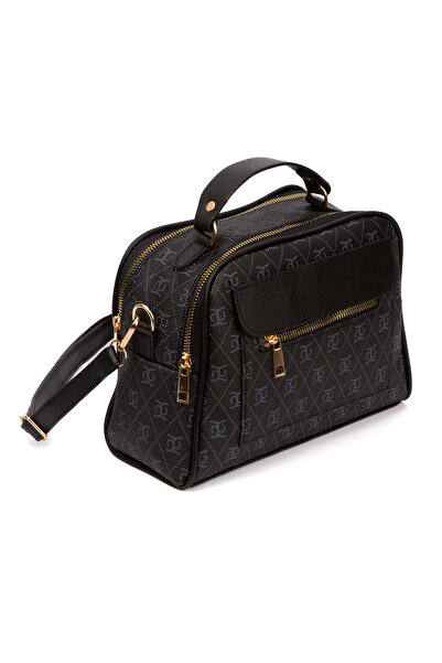 Linatigers حقيبة يد وكتف نسائية منقوشة بحزام متقاطع