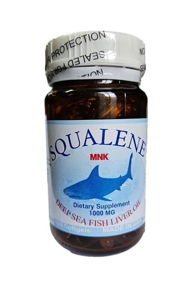 Mnk Squalene 100 Softgel 1000 Mg Shark Liver Oil Us Glass Bottle