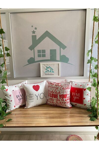 KIRLENTİM 4LÜ-H10757680 З краями з облямівкою, цифровий друк, двосторонній ві...