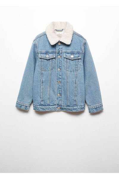MANGO Kids Παλτό με επένδυση από τεχνητή γούνα