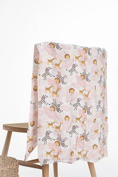Messido 2-Piece Muslin Blanket - Pink 110x110 Cm