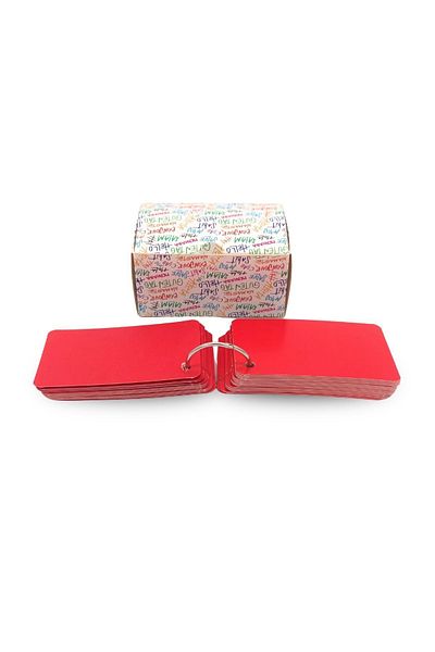 Copyder 50 Sheets Boxed - Red Note Label and Note Cards