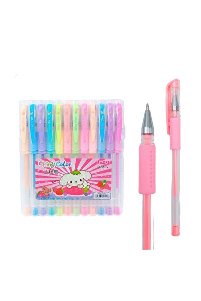 Kawaii Shiny Color Cozy 12'li Jel Kalem Seti