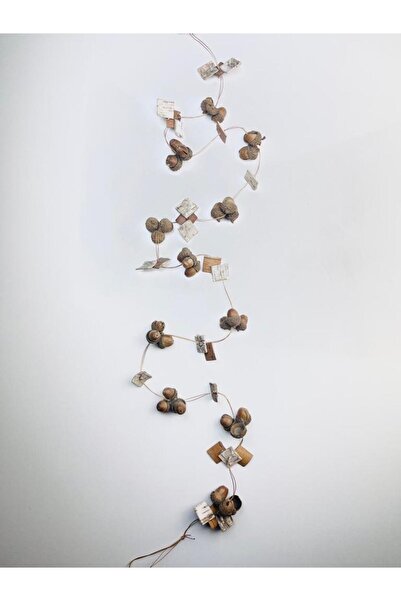 Annaflower Dekoratif Garland İp Kapı Süsü El Yapımı Doğal Dekor 150cm