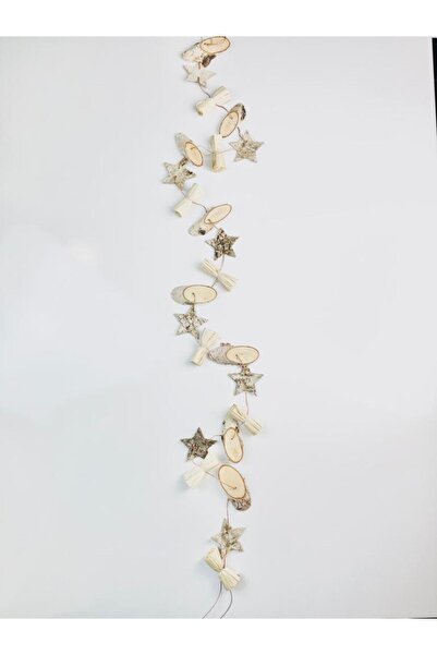 Annaflower Dekoratif Garland İp Kapı Süsü El Yapımı Doğal Dekor 150cm