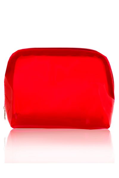 Tikatti Transparent Makeup Bag Red