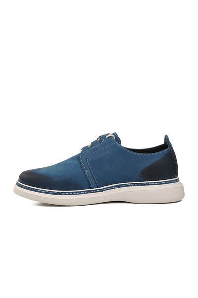 Pierre Cardin Pantofi casual pentru bărbați din piele naturală din nubuc albastru