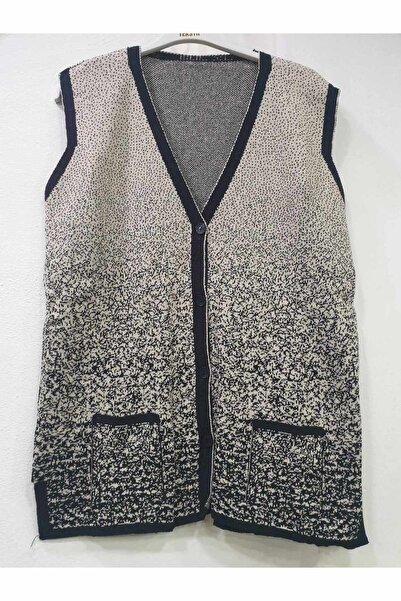 sercan konfeksiyon Knitwear Vest BATTAL SIZE WITH POCKET