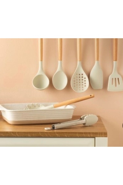English Home Liana Silikon Spagetti Kaşığı Krem