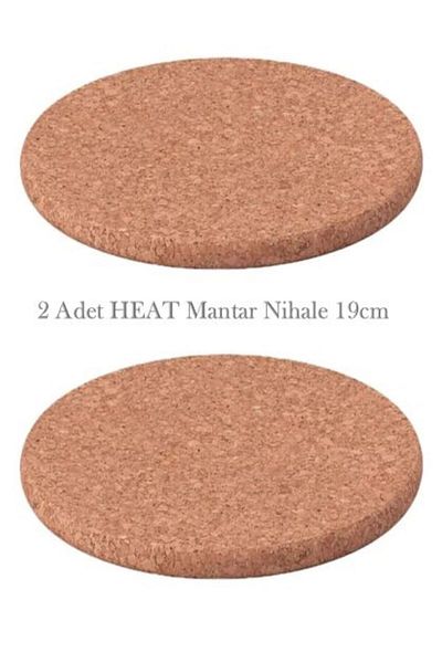 HOLLYHOME 2 Pieces HEAT Trivet Cork Pan Teapot Base 19cm