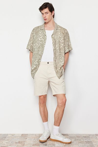 Trendyol Collection Floral PrintOversize Πουκάμισο βισκόζης - κοντό μανίκι, χαλαρό καλοκαίρι Tmnss24go00042