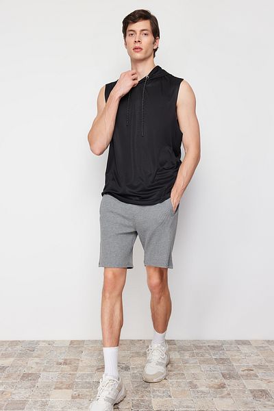 Trendyol Collection Černé tílko Regular Fit - TMNAW21AL0007
