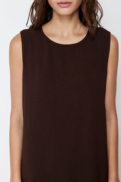 Trendyol Modest Καφέ Εσώρουχα Φόρεμα με φόδρα Aerobin υφασμένη TCTSS23EB00146