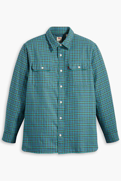 Levi's JACKSON WORKER LLOYD PLAID ZIELONY NIEBIESKI SL