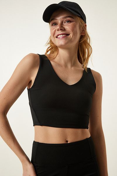Happiness İstanbul Sportovní podprsenka Black Strap Shaping OW00018