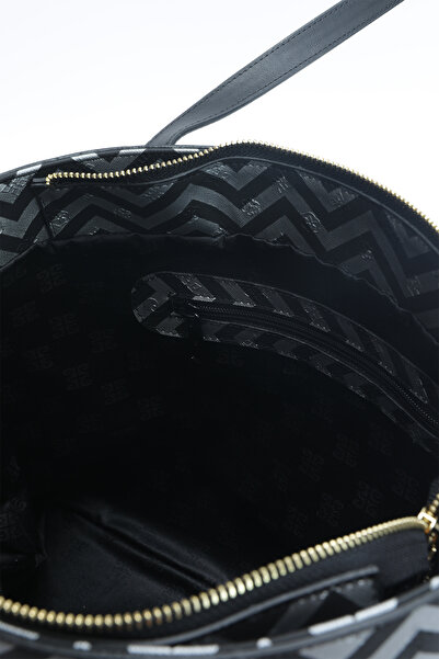 Pierre Cardin Silver Black Women's Shoulder Bag 05PO24Y1967