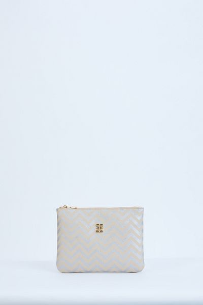 Pierre Cardin Μπεζ Ασημί Γυναικείο Portfolio &amp; Clutch Bag 05PO24Y1968