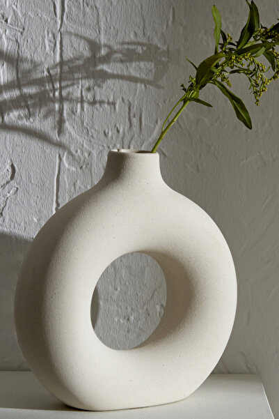 Karaca Home Lonny Beyaz Vazo 17, 5 Cm