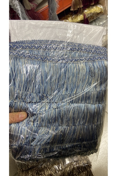 Emsal Perde Saçak Püskül Indigo 25 Metre