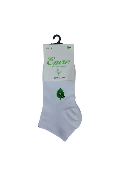 Emre & TrendCorap 6 Pairs Bamboo Short Sports Seamless Toe Women's Booties Socks - White