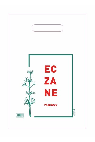 PLASTEX Yilmazambalaj Eczane Poşeti El Geçme Tomurcuk Baskılı 30x40 cm 10 Kg ...