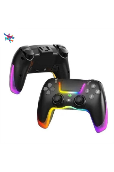 HEJARON LOBO PS4 Kol Kablosuz Gamepad Oyuncu Kol /Çift Titreşim Eksenli RGB M...