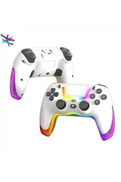 HEJARON LOBO PS4 Kol Kablosuz Gamepad Oyuncu Kol Çift Titreşim Eksenli RGB Mo...