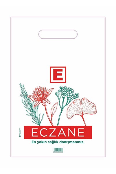 Eczane Poşeti El Geçme Lotus Baskılı 17x27 cm 10 kg 3000 Adet