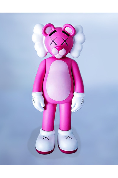 Genel Markalar Kaws Pembe Panter Character Figure Boyalı Figür Büyük Boy 20CM