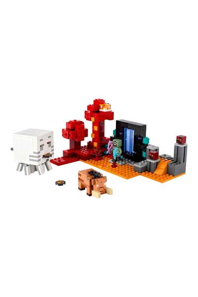 LEGO ® Minecraft® Nether Geçidi Pususu 21255 - 8 Yaş ve Üzeri Macera Oyunları Yedi Çocuk İçi