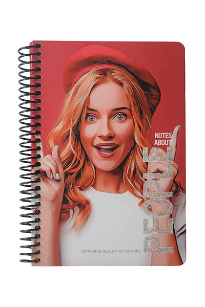 Gıpta Hard Cover Spiral People Concept Checked Notebook 17x24cm 120 Sheets