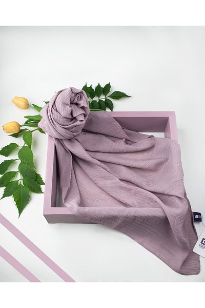 Scarf Linen Crinkle Scarf - Vinegar - 100X100 cm