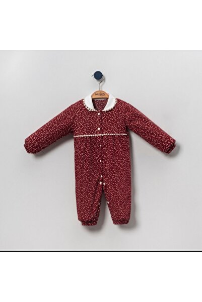 lebikidz Bordo kız bebek tulum%100 cotton