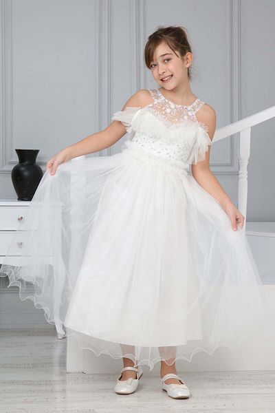 Asortik Kids Ecru Evening Prom Dresses Styles Prices Trendyol