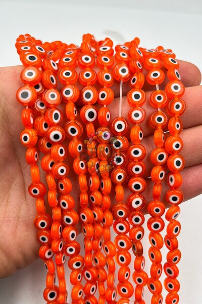 Ebruli Boncuk Γυάλινες πολύχρωμες χάντρες του κακού ματιού 8 χιλιοστών - Σετ ...