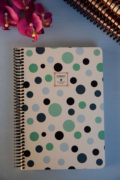 Gıpta Hard Cover Cobalt Notebook Spiraled Lined Notebook 17x24cm 120 Sheets