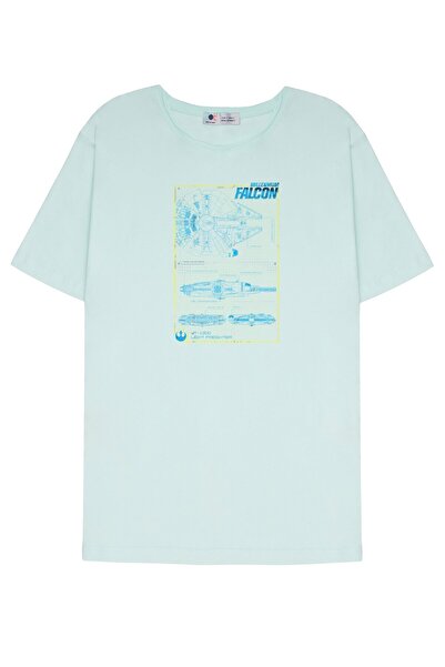 DOT Unisex Mint Green Dirty Collar Falcon Schematics T-Shirt