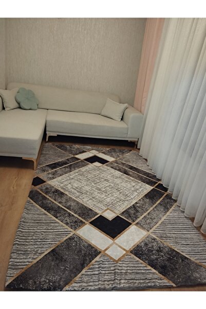 ESPİCAL HOME Elastic Carpet Cover Made of Soft Velvet Fabric