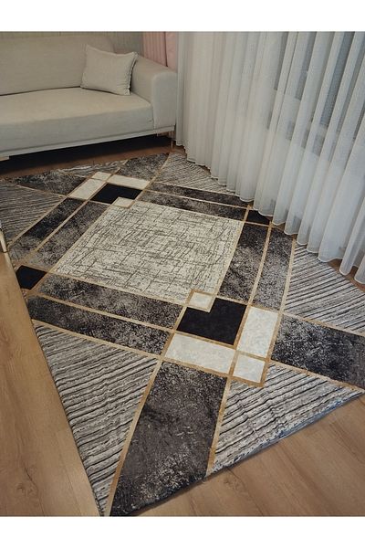 ESPİCAL HOME Elastic Carpet Cover Made of Soft Velvet Fabric